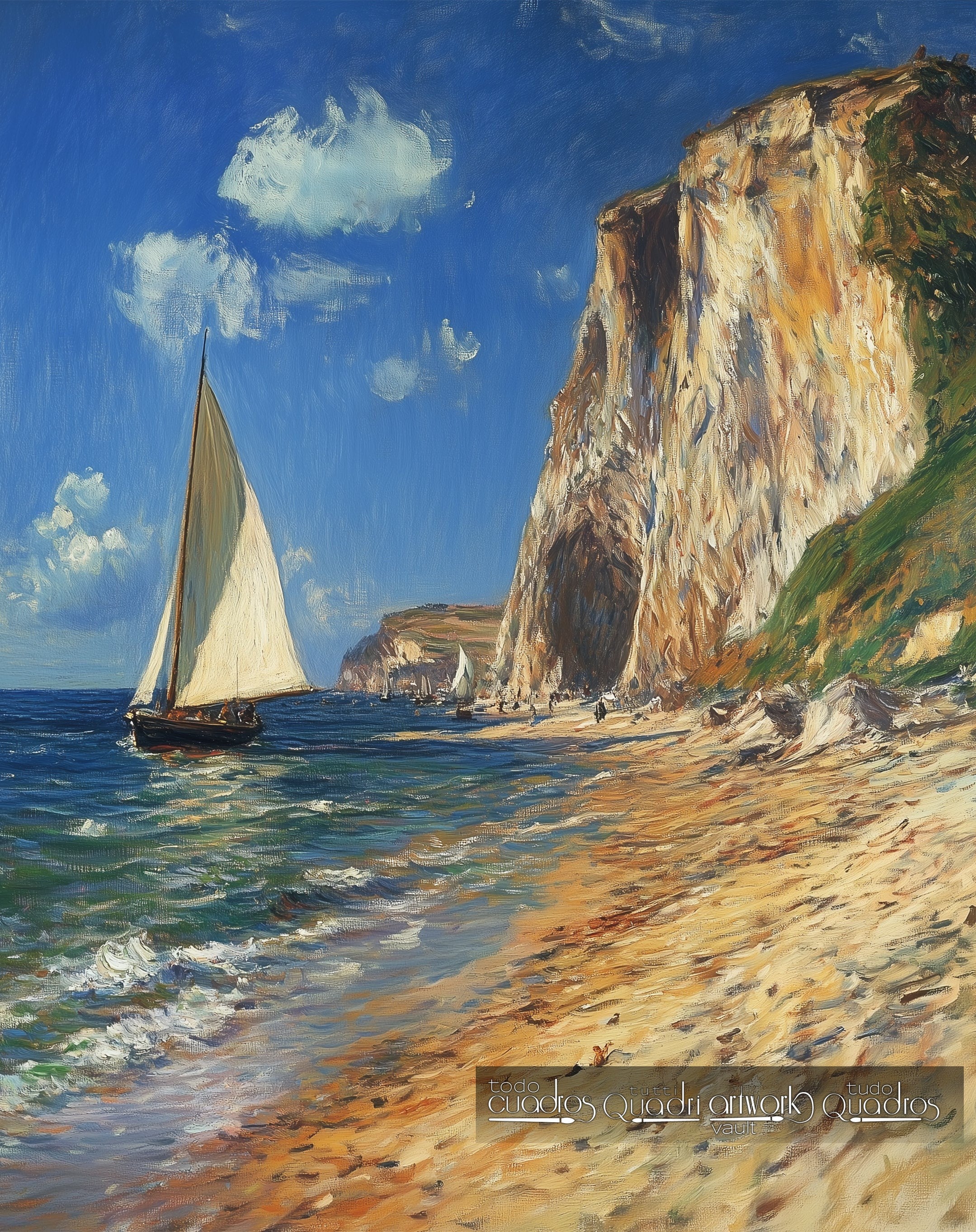 Sailboat on the Cliff, Monet Style