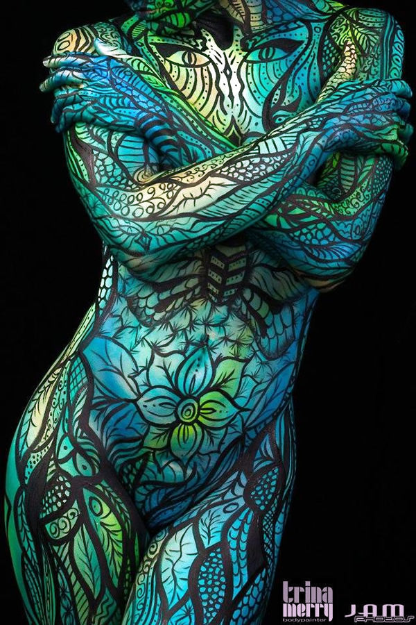 Artistic design on body.