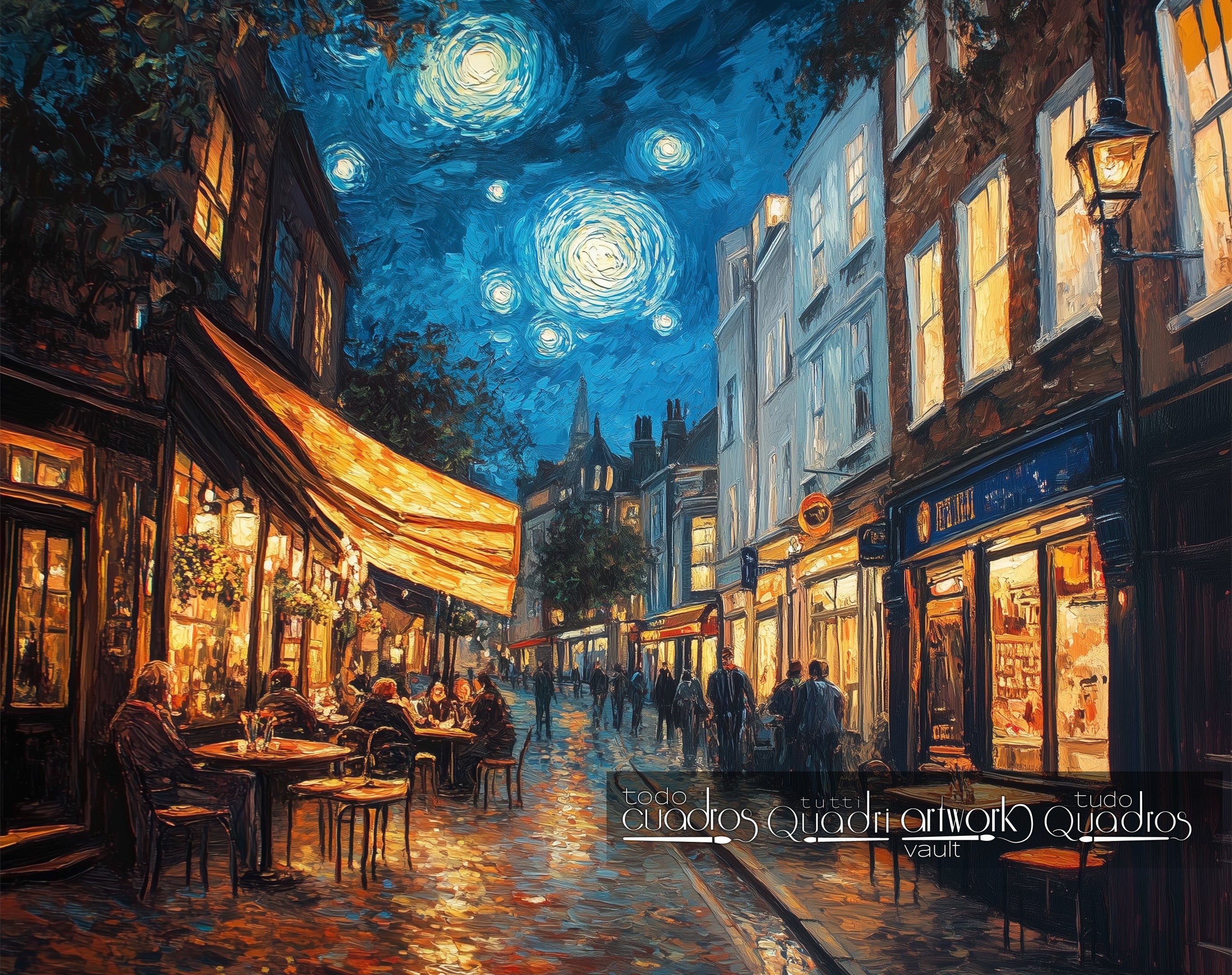 Reflections of a Night on the Terrace, Van Gogh Style