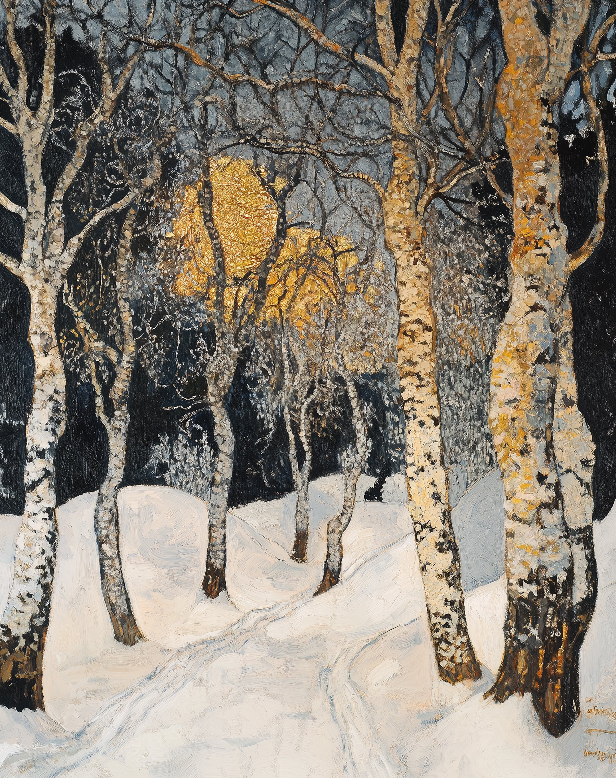 Winter's Spell, Klimt style