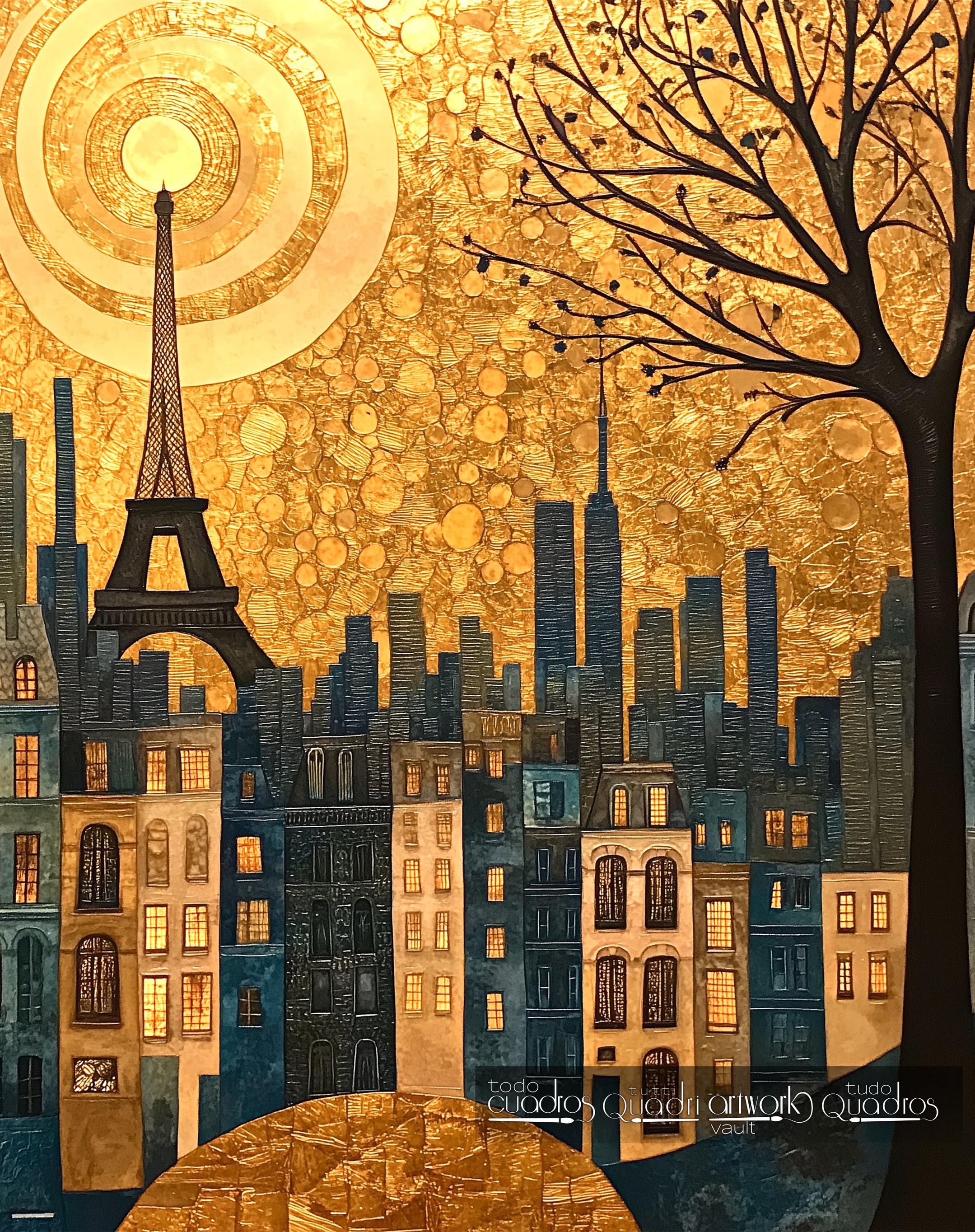 Modernist Dream in the City of Light, Klimt Style