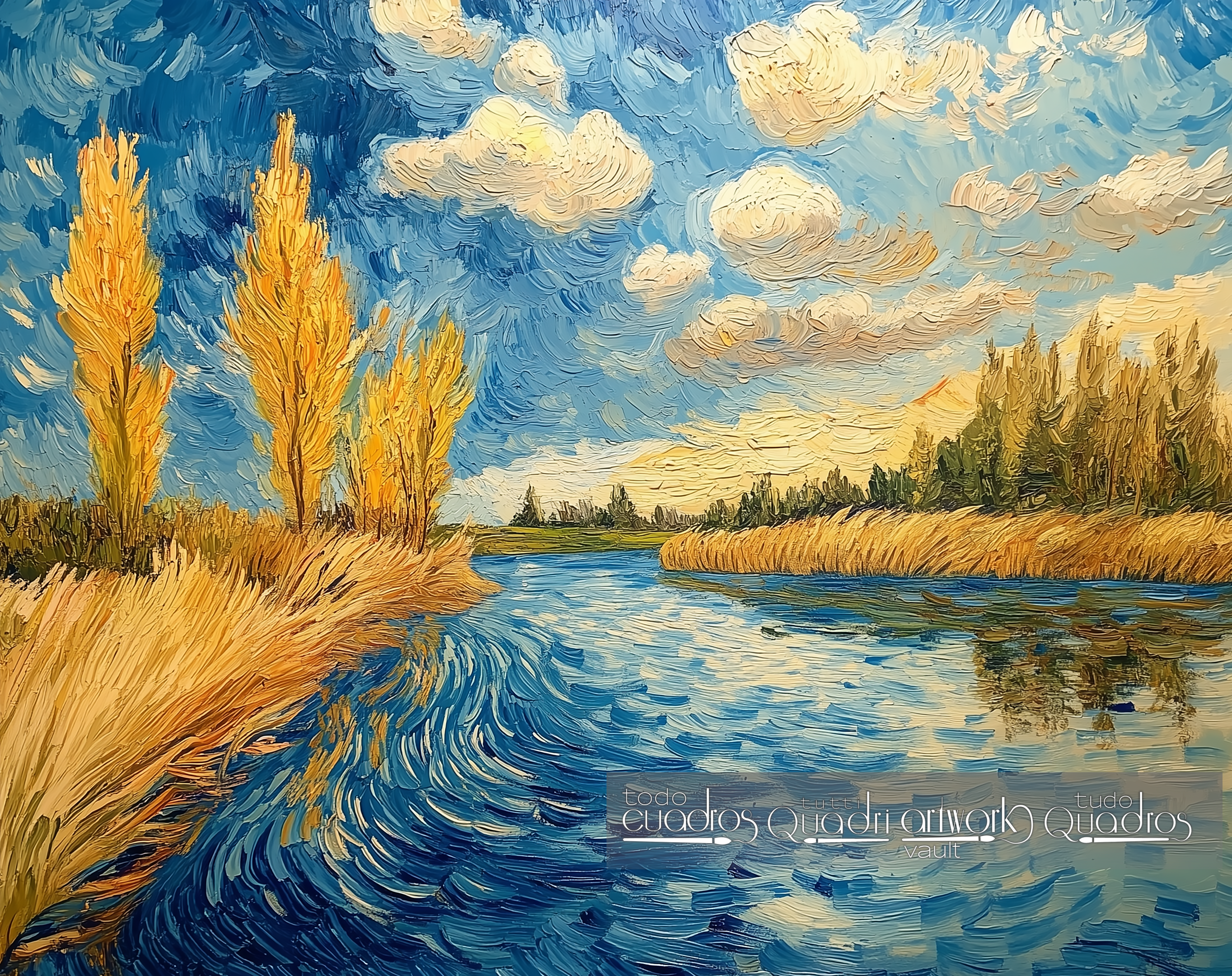 River Landscape, Van Gogh style