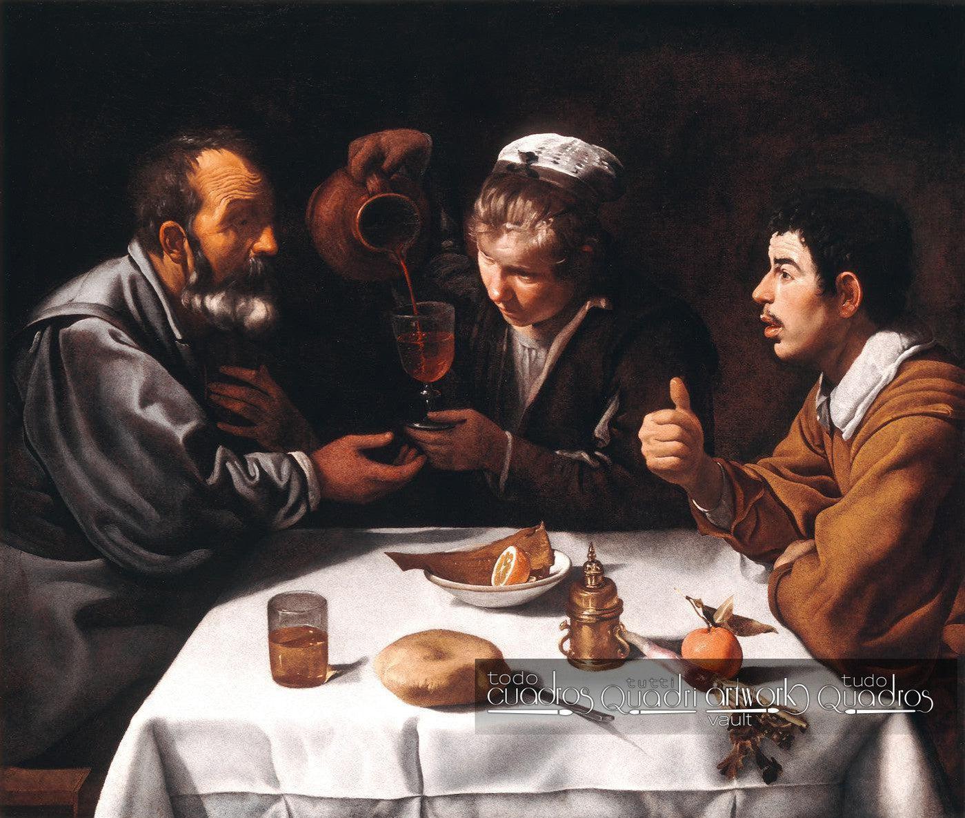 Tavern Scene with Two Men and a Girl, Velázquez